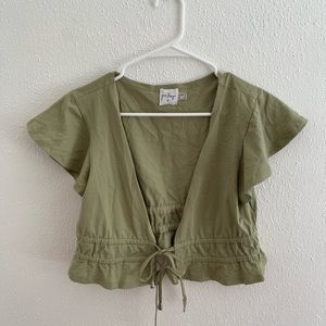 Princess Polly green crop top